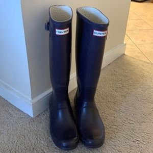 Tall Matte Colored Hunter Rain Boots Size 8